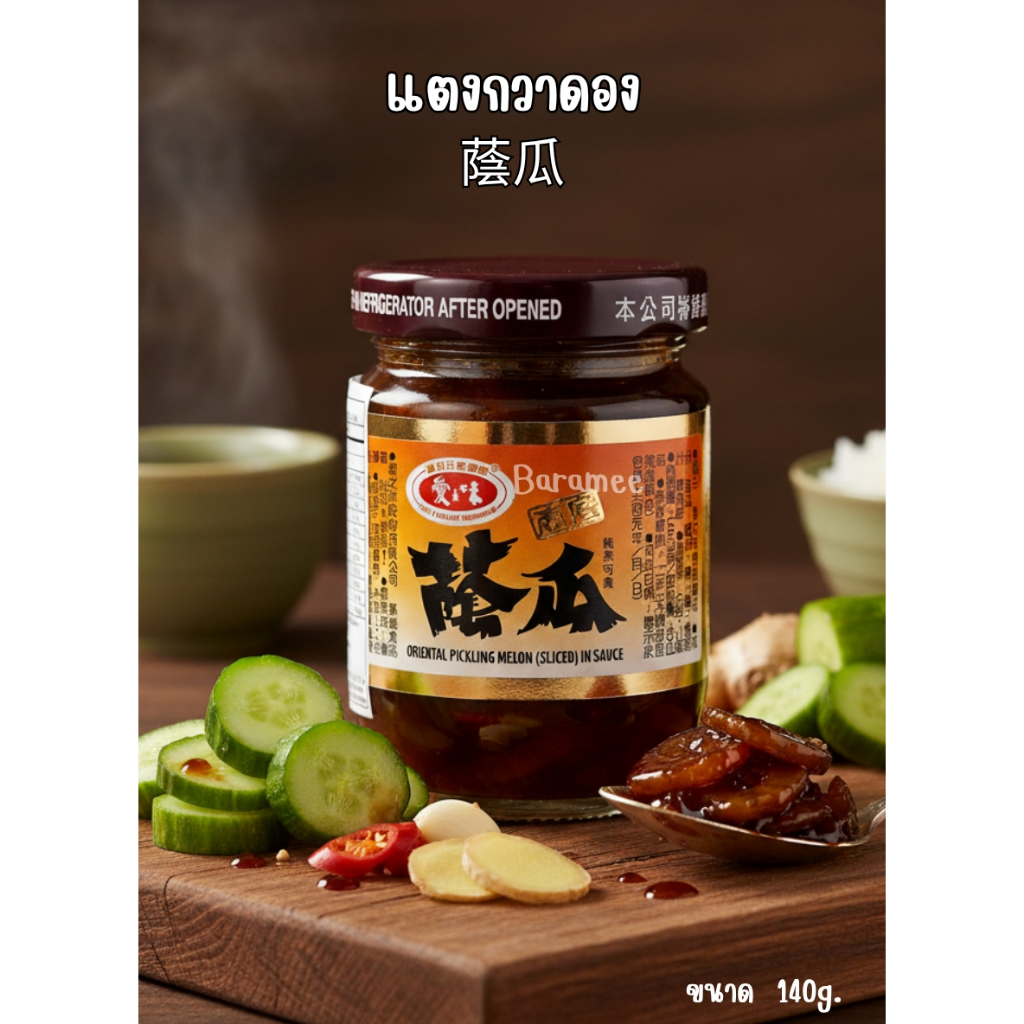 แตงกวาดอง蔭瓜140g#สินค้านำเข้าจากไต้หวัน#ฺBaramee