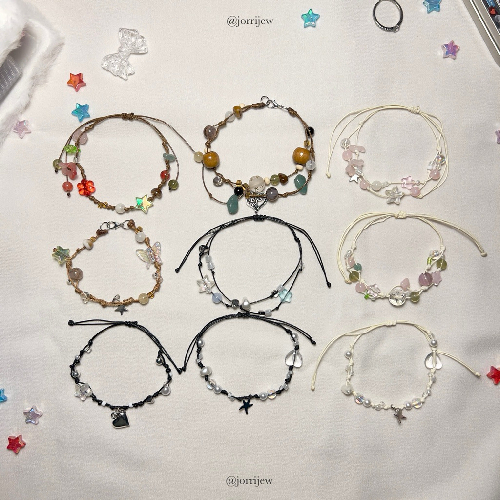 [ bracelet ] สร้อยข้อมือถัก กำไลถัก กำไลเชือกเทียน 🧵🧚🏿‍♀️🌟