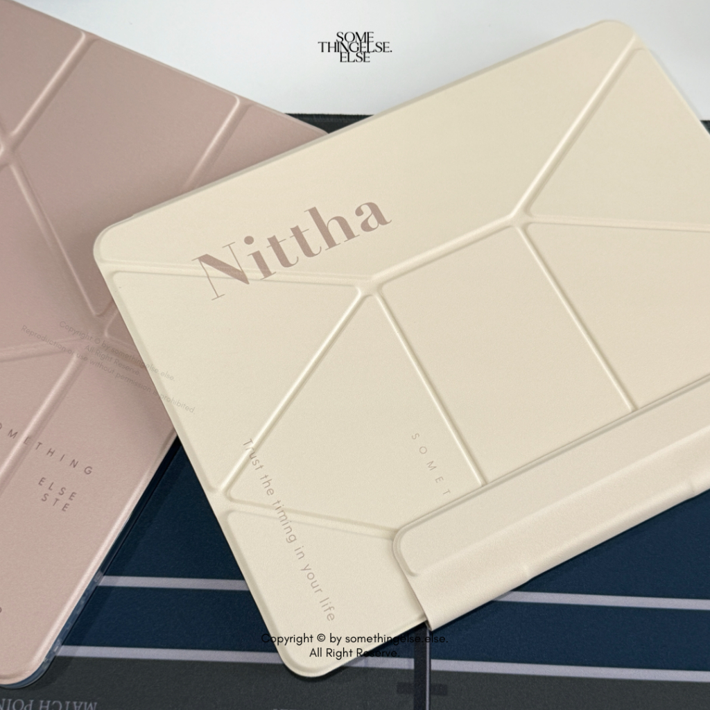 [ Customize iPad case ] เคส iPad สั่งทำ สกรีนชื่อและรูป บนเคสรุ่น Waffle folio และ Edge พับได้กว่า 20 รูปแบบ