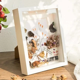กรอบรูป 3D cutout กรอบรูปอะครีลิคลึก DIY ขอบสีขาว ลึก 3 ซม. กรอบรูปตกแต่งบ้าน