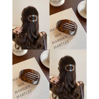 พร้อมส่ง!🇹🇭 ราคา/ชิ้น Basic Loop กิ๊บทรงวงรีดีไซน์มินิมอล ลายเสือสไตล์เกาหลี ขนาดใหญ่ หนีบผมแน่น เนื้องานเกาหลี คุณภาพดี
