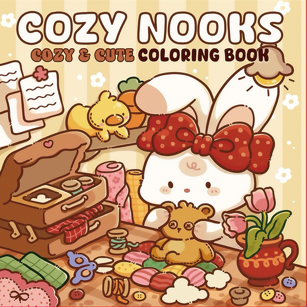 [พร้อมส่ง] NEW!! สมุดภาพระบายสี COZY NOOKS ภาพน่ารัก ลายเส้นชัด