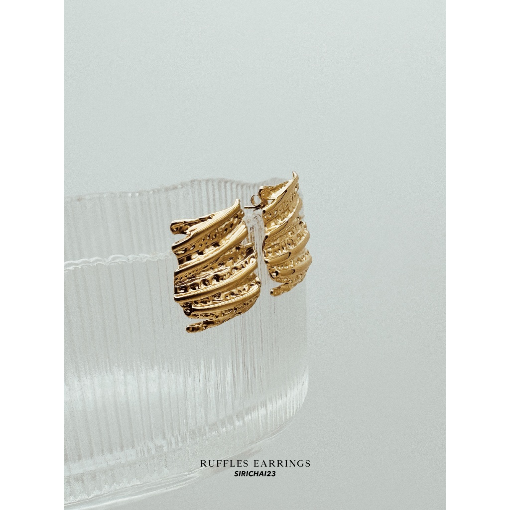 SIRICHAI23 RUFFLES EARRINGS