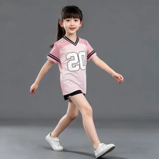 Beryl kids🌸เสื้อยืดเด็ก🎀เสื้อแขนสั้นลำลอง สำหรับเด็กชายและเด็กหญิง พิมพ์ลายตัวเลข คอวี สไตล์ฮิปฮอป แห้งเร็ว ฤดูร้อน