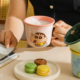【ของแท้】Shinchan ชินจัง แก้วเซรามิก 340ml แก้วกาแฟลายน่ารัก พร้อมกล่องของขวัญ ของขวัญวันเกิด