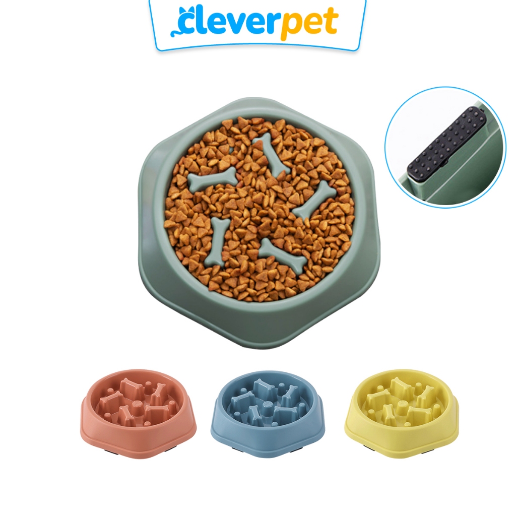 [ส่งฟรี🇹🇭] CleverPet ชามอาหารสัตว์เลี้ยง ชามอาหารฝึกให้ทานช้าลง ชามกินช้า สุนัข แมว Slow Feeder