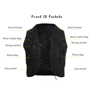 เป้น้ำ กระเป๋าใส่น้ำ เป้เทรล กระเป๋าวิ่งเทรล Black Edition กระเป๋าสำหรับใส่น้ำวิ่งออกกำลังกาย