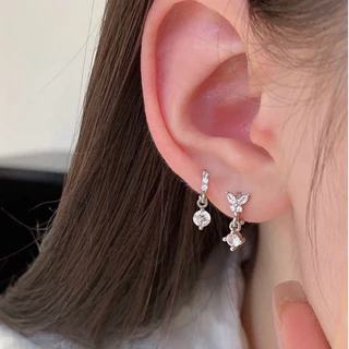 🎀มีส่งด่วน🎀 ต่างหูเงิน ต่างหูห่วง พร้อมส่ง/1คู่