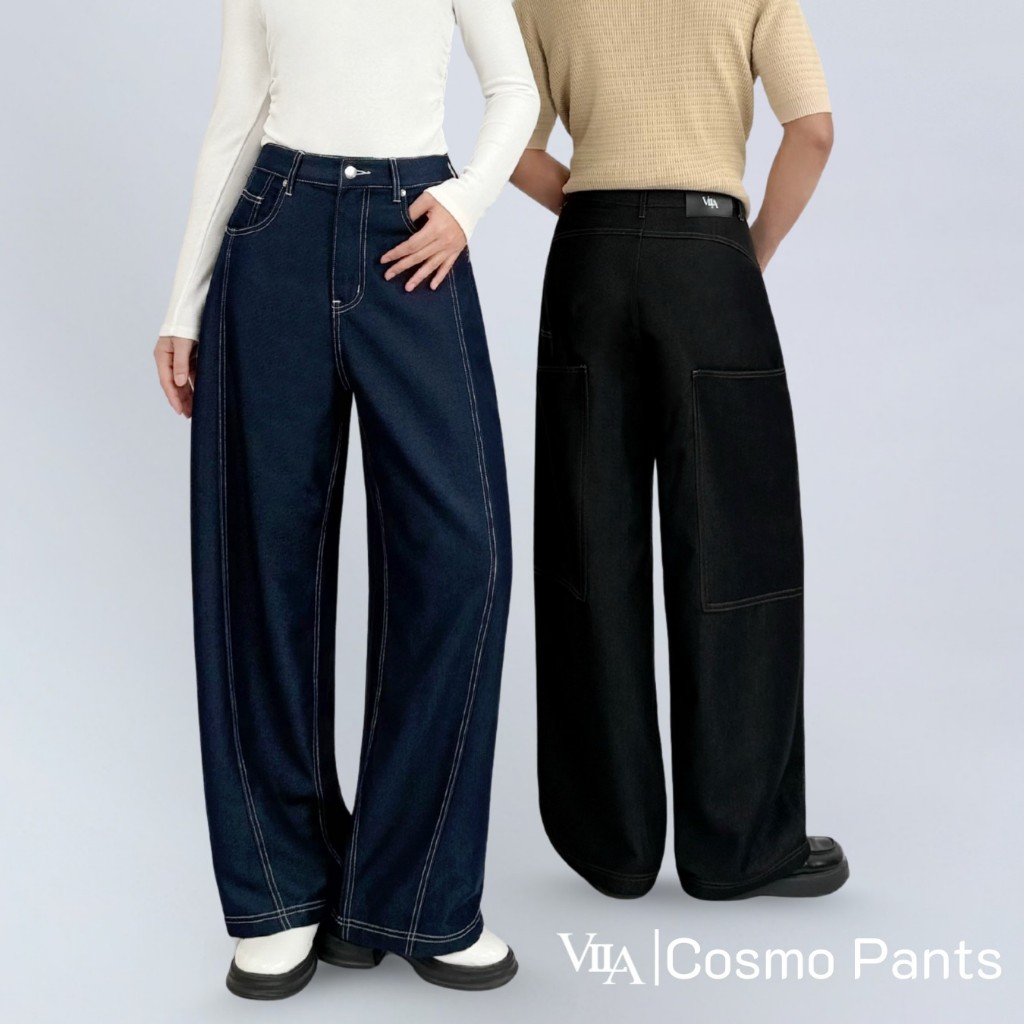 VILA | Cosmo Pants TM34 กางเกงขายาวกระบอกใหญ่