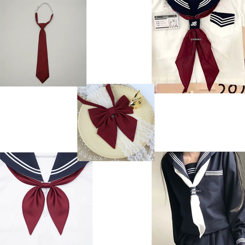 โบว์ หูกระต่าย ผู้หญิง  โบว์ไทแบบยูนิฟอร์ม โบว์ผีเสื้อ เนคไทผู้หญิง knot Adult Solid Bow Butterfly Bow