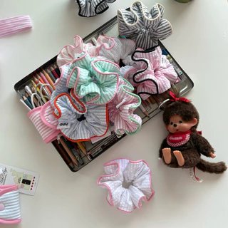 ยางรัดผมผ้าคอตตอน | Hihibye scrunchie