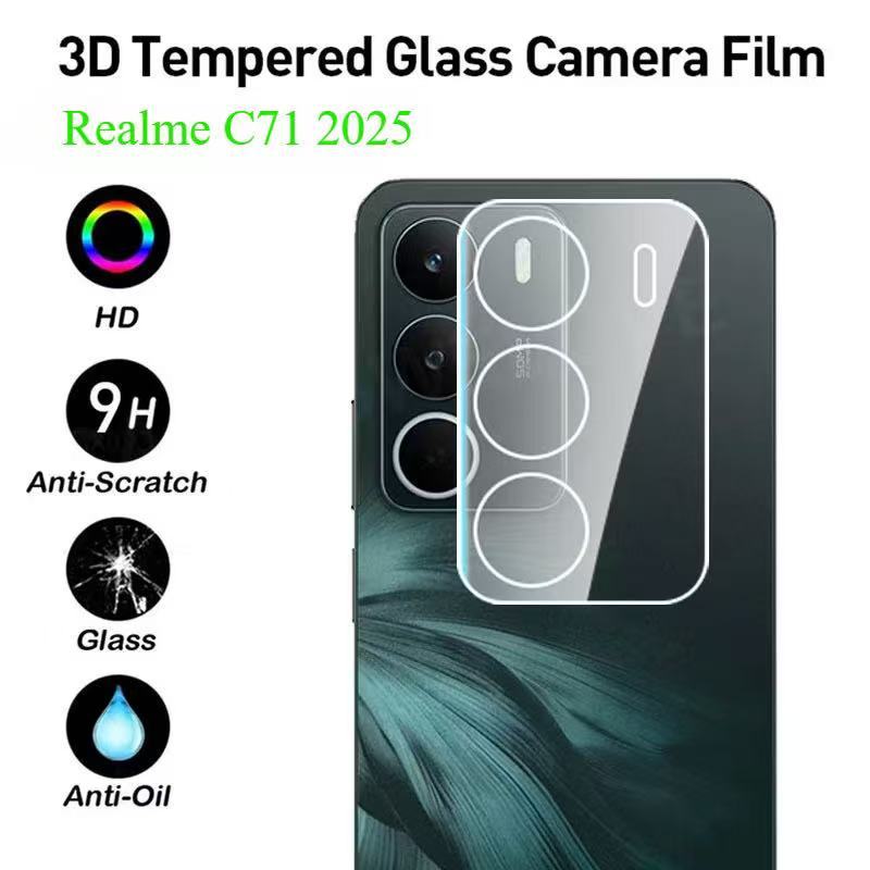 เลนส์กล้อง 3D เต็มเลนส์ สำหรับ OPPO Realme C75 C75X C71 C65 C67 เลนส์กล้อง กันรอย