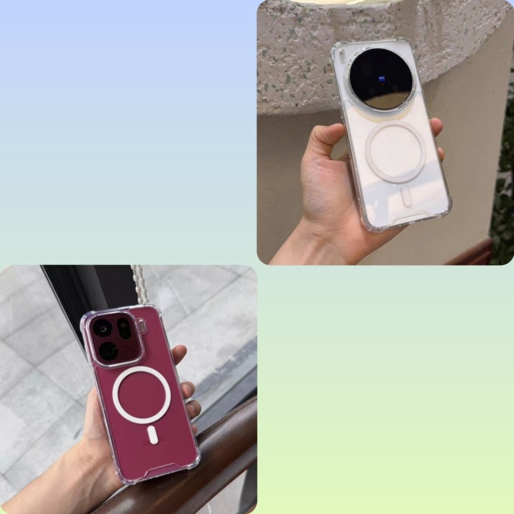 (ส่งจากไทย)เคสใสวัสดุPC+TPU มีแม่เหล็ก vivo x300pro / x200pro /oppo find x9 pro