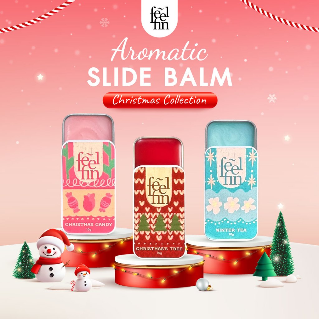 FeelFin - อโรม่าบาล์มของขวัญสุดพิเศษ ทั้งดม ทั้งทา Christmas New Year's collection