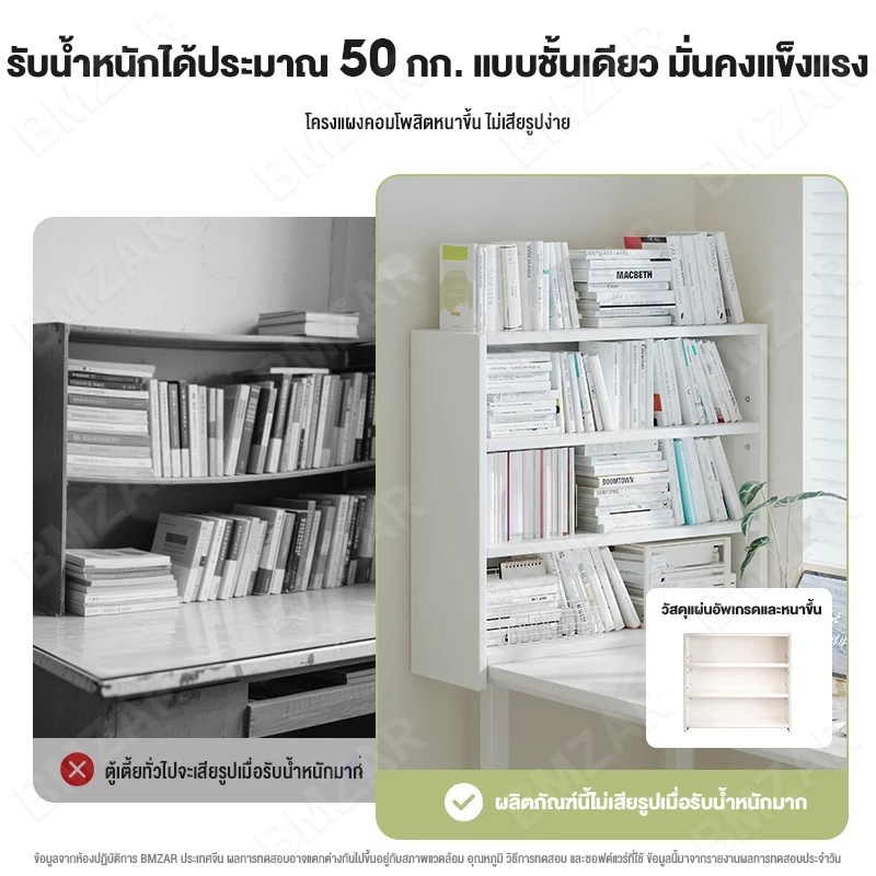 BMZAR ชั้นวางของบนโต๊ะ 3/4ชั้น 40/60cm ชั้นจัดระเบียบบนโต๊ะทำงาน ออฟฟิศ เก็บของจุกจิก เครื่องสำอาง thumbnail 7