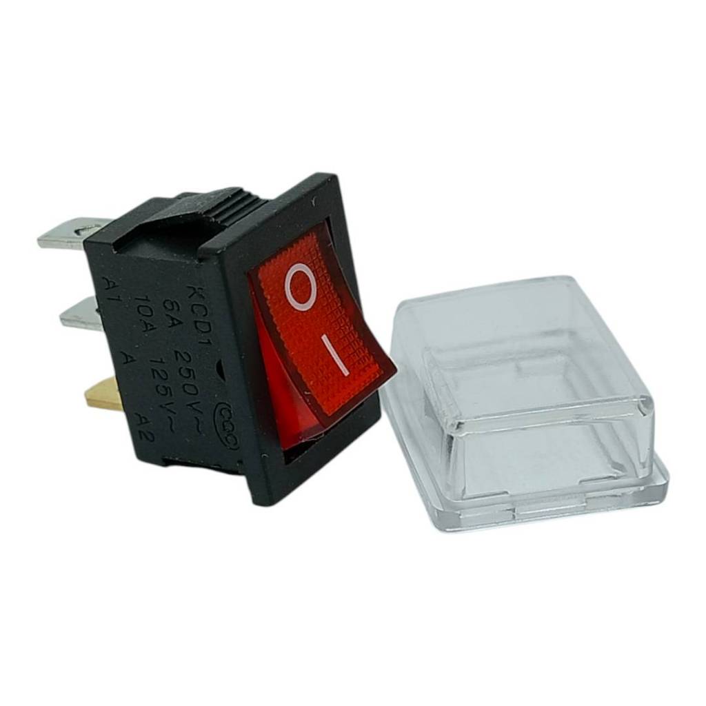 1ชิ้น สวิทซ์ 3ขา มีไฟ ขนาด 21x15mm 12V,220V  สวิตซ์ไฟ สวิทซ์แลมป์