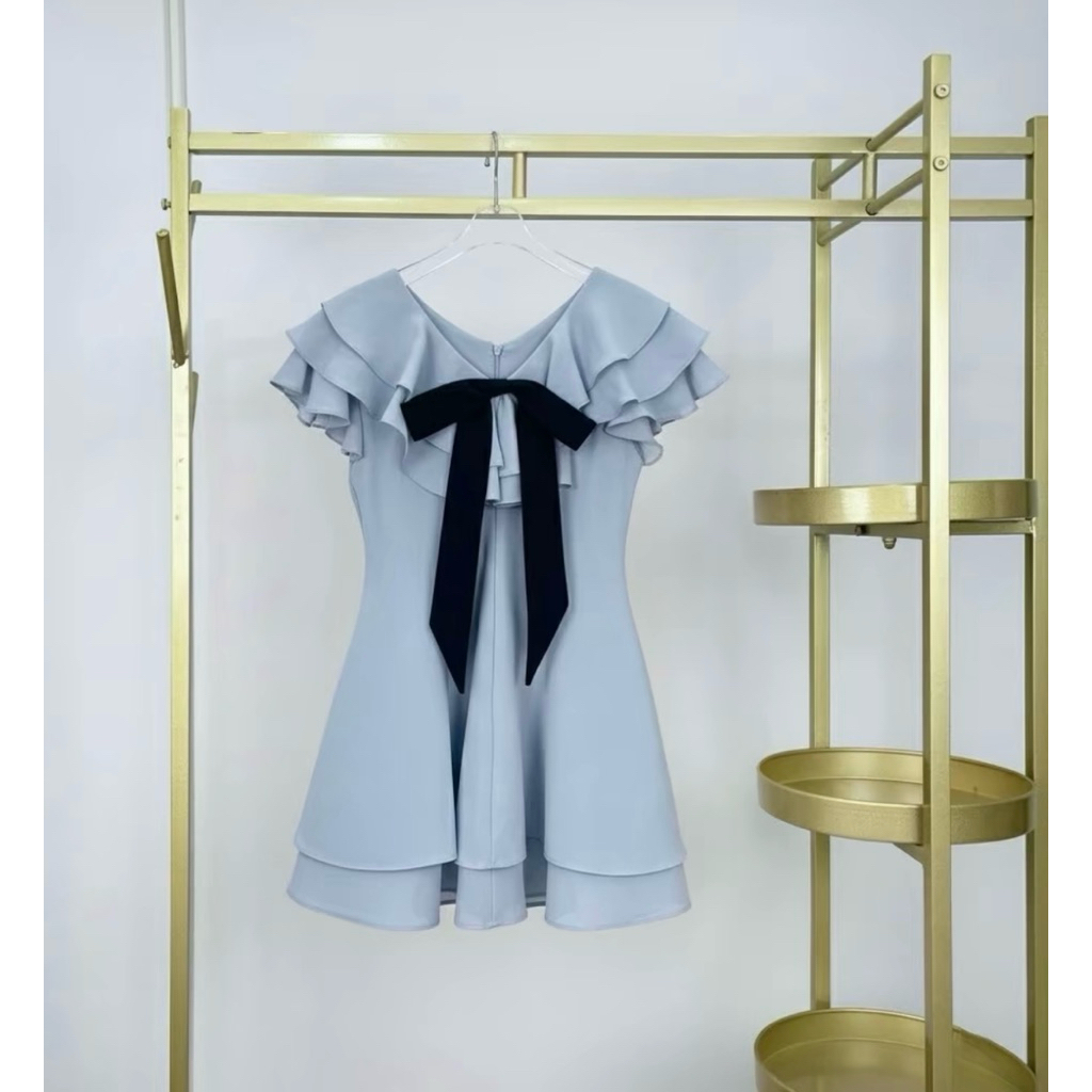 25 TWENTY FIVE ชุดจั้มผ้าชีฟอง ดีเทลโบว์ผ้า  เบาสบาย ใส่เที่ยวคาเฟ่