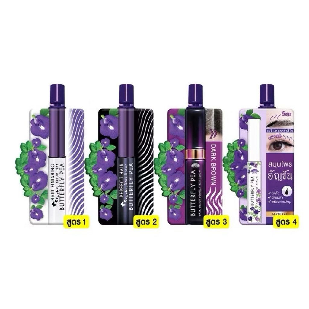 Meiji Butterfly Pea Hair Serum เมจิ เซรั่ม อัญชัน  มาสคาร่าเก็บไรผม สีใส 3g (ซอง) - รูปที่ 3