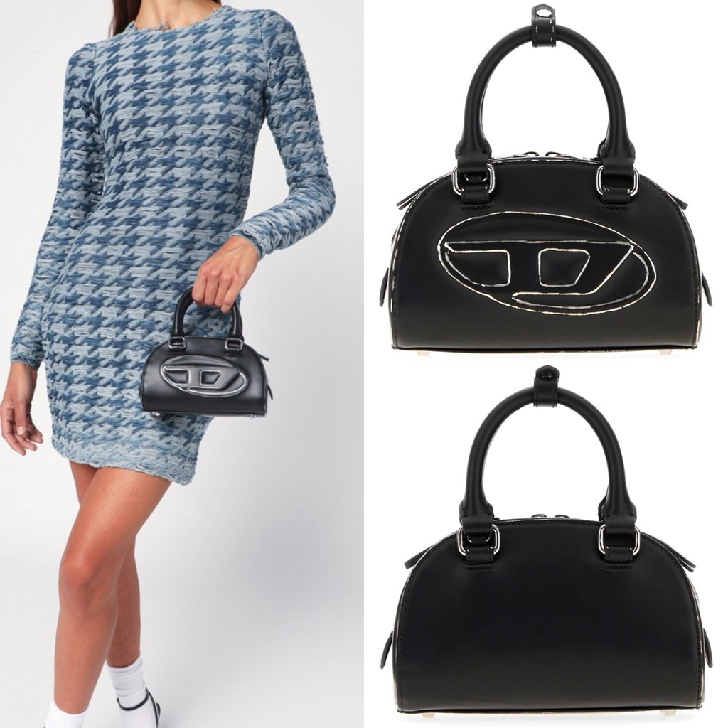 New✨ Diesel Bowling bag 1DR Dome black/silver