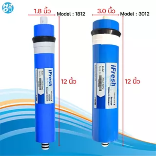 iFresh ไส้กรองน้ำ ไส้กรองเมมเบรน RO Membrane 50 75 150 300 GPD เครื่องกรองน้ำ ตู้น้ำหยอดเหรียญ