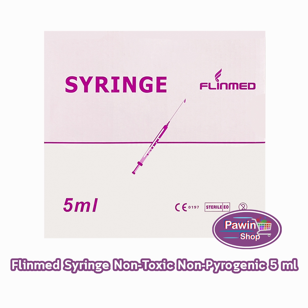 Flinmed Syringe ไซริงค์ กระบอกฉีดยา ไม่มีเข็ม 5 ml. บรรจุ 100 ชิ้น (1 กล่อง) CC 4301