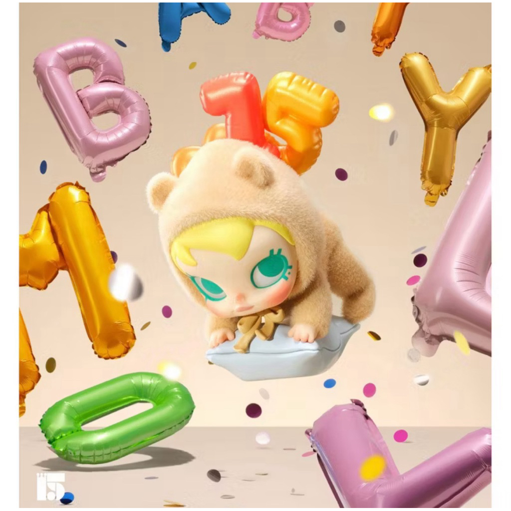 baby molly :Celebrating the Moment POP MART 15th Anniversary Series Figures ป้ายเหลือง