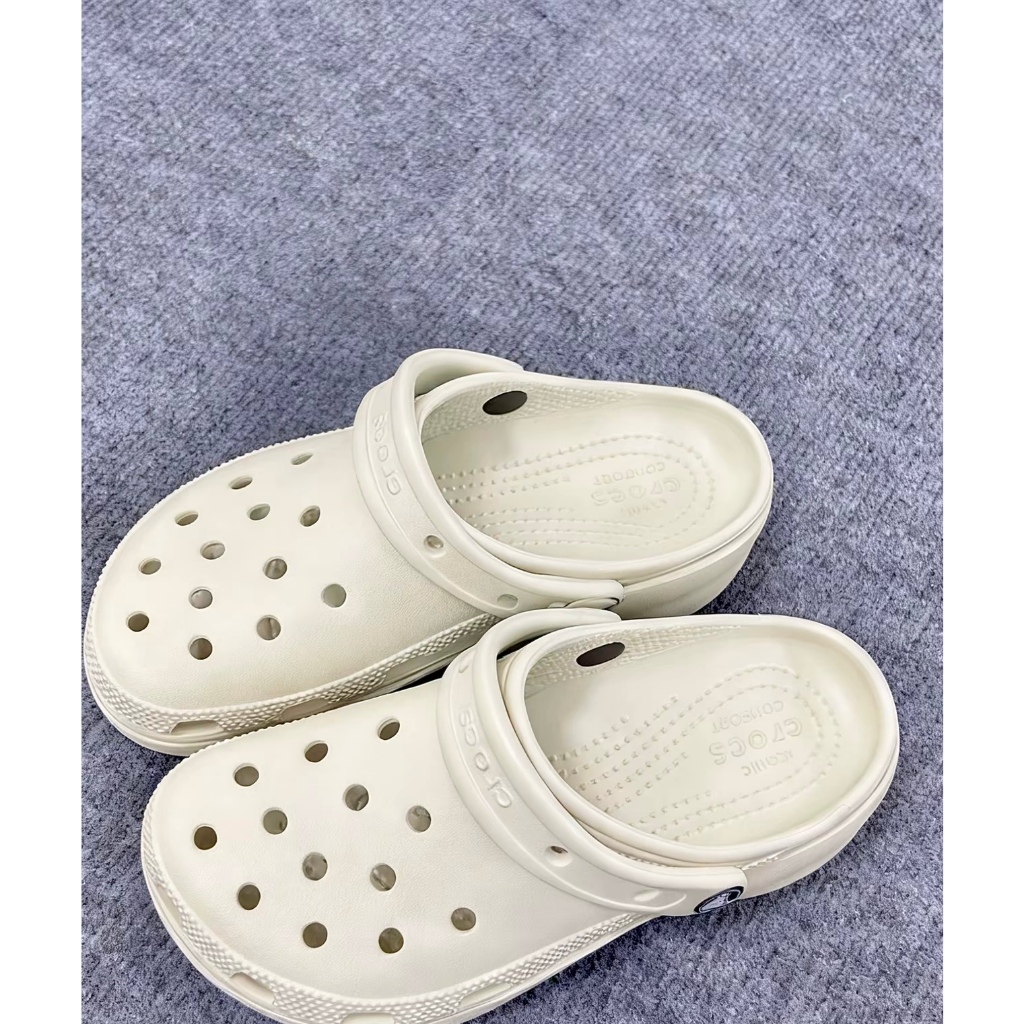 ของแท้100%✨ Crocs Classic Platform Clog EVA รองเท้าแต CROCSะ Sandals 206750-2Y2/206750-100