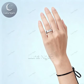 Luna Ngen แหวนเงินแท้ 925 ผู้หญิง ฝังเพชรสวิส(CZ) แหวนคู่รัก