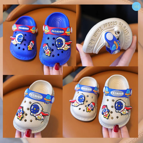 🎉พร้อมส่ง! รองเท้าแตะเด็ก ลายยานอวกาศ กันลื่น ใส่สบายสุดๆ