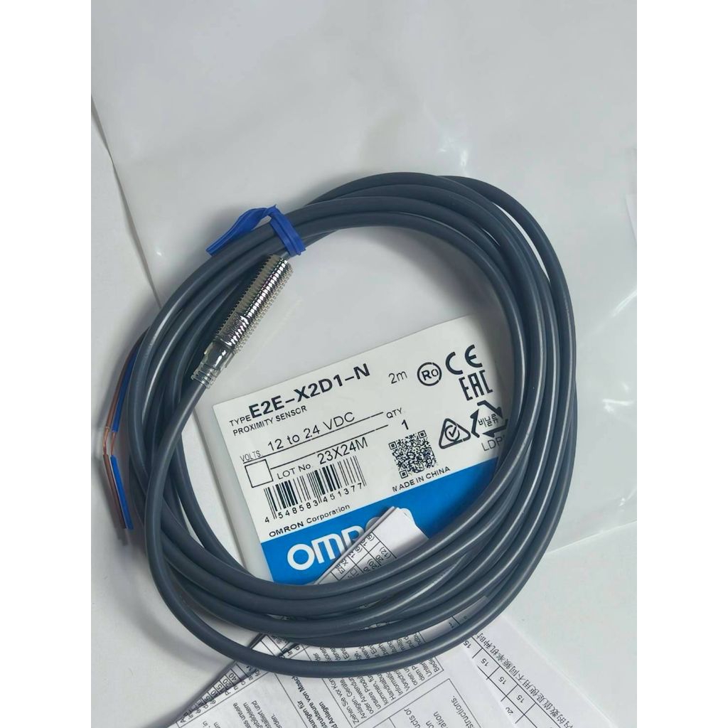 แบรนด์แท้ E2E-X2D1-N ล้างสต๊อก E2E-X2D1-N sensor เซ็นเซอร์ proximity 8M (2สาย NO)ใช้ไฟ12-24VDC  จากไทย
