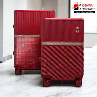 [แบรนด์แท้ มีศูนย์บริการ] DENPA Luggagae กระเป๋าเดินทาง รุ่น Aluminum ระบบล็อค TSA วัสดุ PC 100%