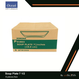 JJGLASS - (Ocean) P01803 Soup Plate [1กล่อง (6ใบ)] - จานแก้ว…