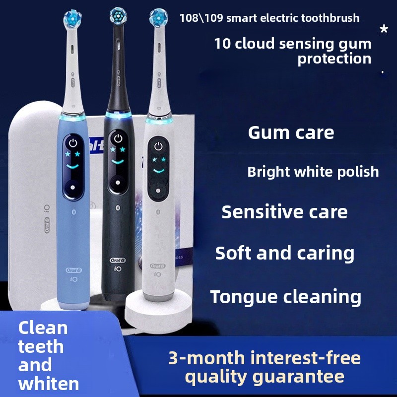 Braun OralB Oralb Smart Magnetic Wave Brush iO9 Cloud Sensing Electric Couple Toothbrush