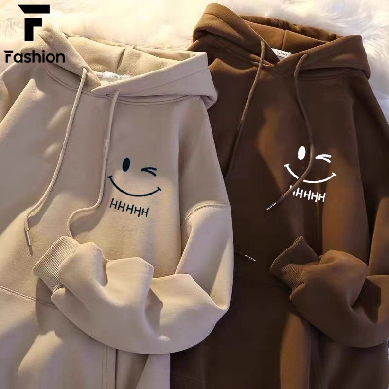 เสื้อสเวตเตอร์คู่เสื้อสเวตเตอร์แขนยาวสไตล์เกาหลี Unisex