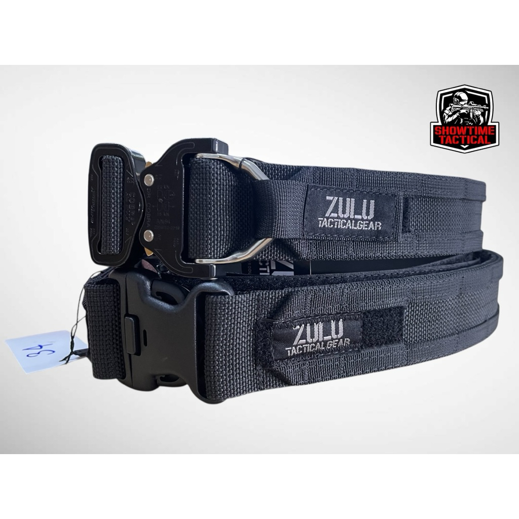 ZULU TACTICAL GEAR เข็มขัดยุทธวิธี 2 ชั้น แบบตีนตุ๊กแก หัว Cobra