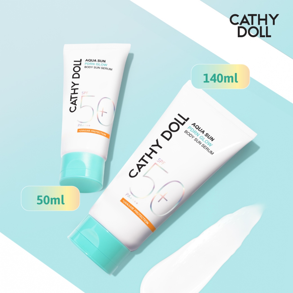 Cathy Doll อควาซันพีดีอาร์เอ็นโกลว์บอดี้ซันเซรั่ม เอสพีเอฟ50+ พีเอ++++ 140ml เคที่ดอลล์
