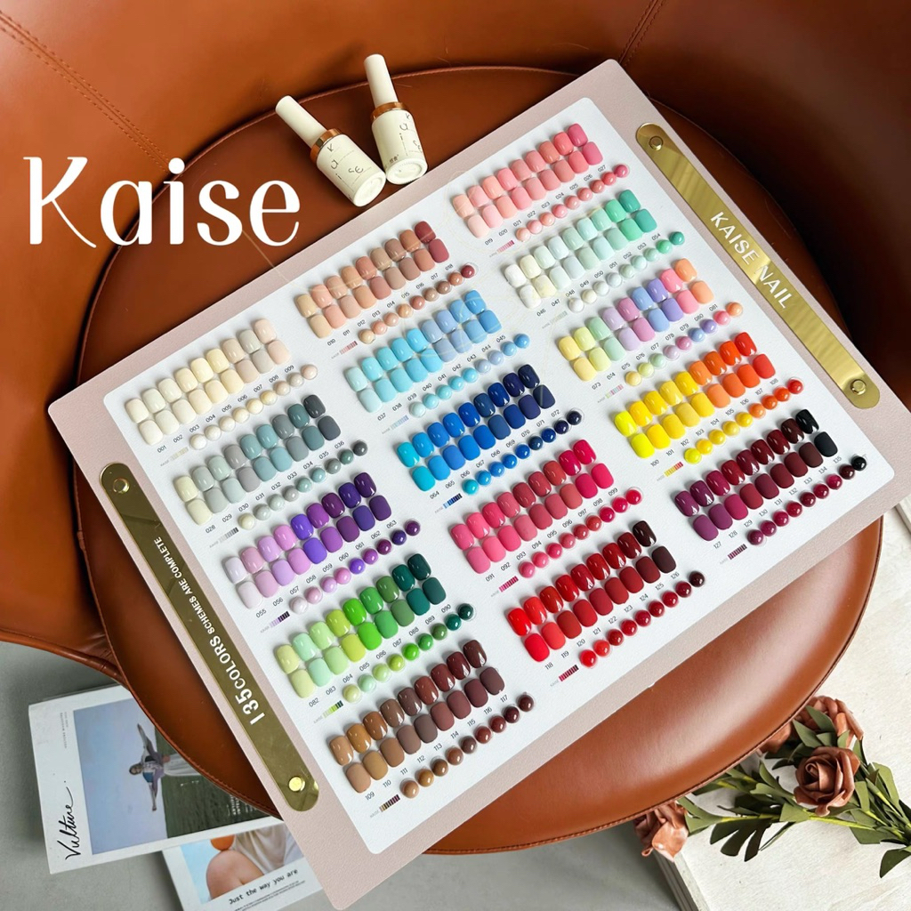 (พรีออร์เดอร์)✈️ Kaise Nail [ชุดเจลทาเล็บ Kaise 135 สี] แถมชาร์ท