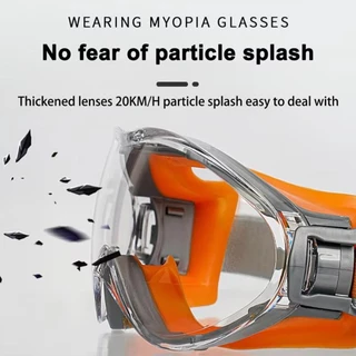 แว่นเซฟตี้ safety แว่นกันลม วัสดุPVC อเนกประสงค์ แว่นตางานก่อสร้าง เลนส์ใส มีขนาดใหญ่ ใส่สบาย