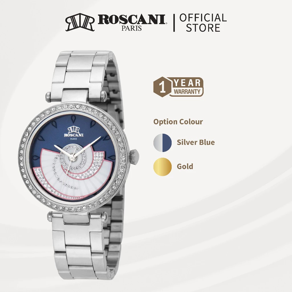 นาฬิกาผู้หญิงคริสตัลแซฟไฟร์ Roscani Sophie E42