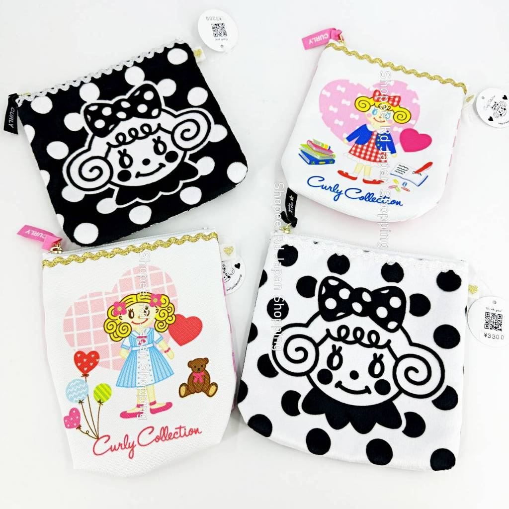 พร้อมส่งที่ไทย ส่งไว ของแท้ จากญี่ปุ่น Curly Collection กระเป๋าเอนกประสงค์ เครื่องสำอางค์ เด็กผู้หญิง Ichigo อิชิโกะ