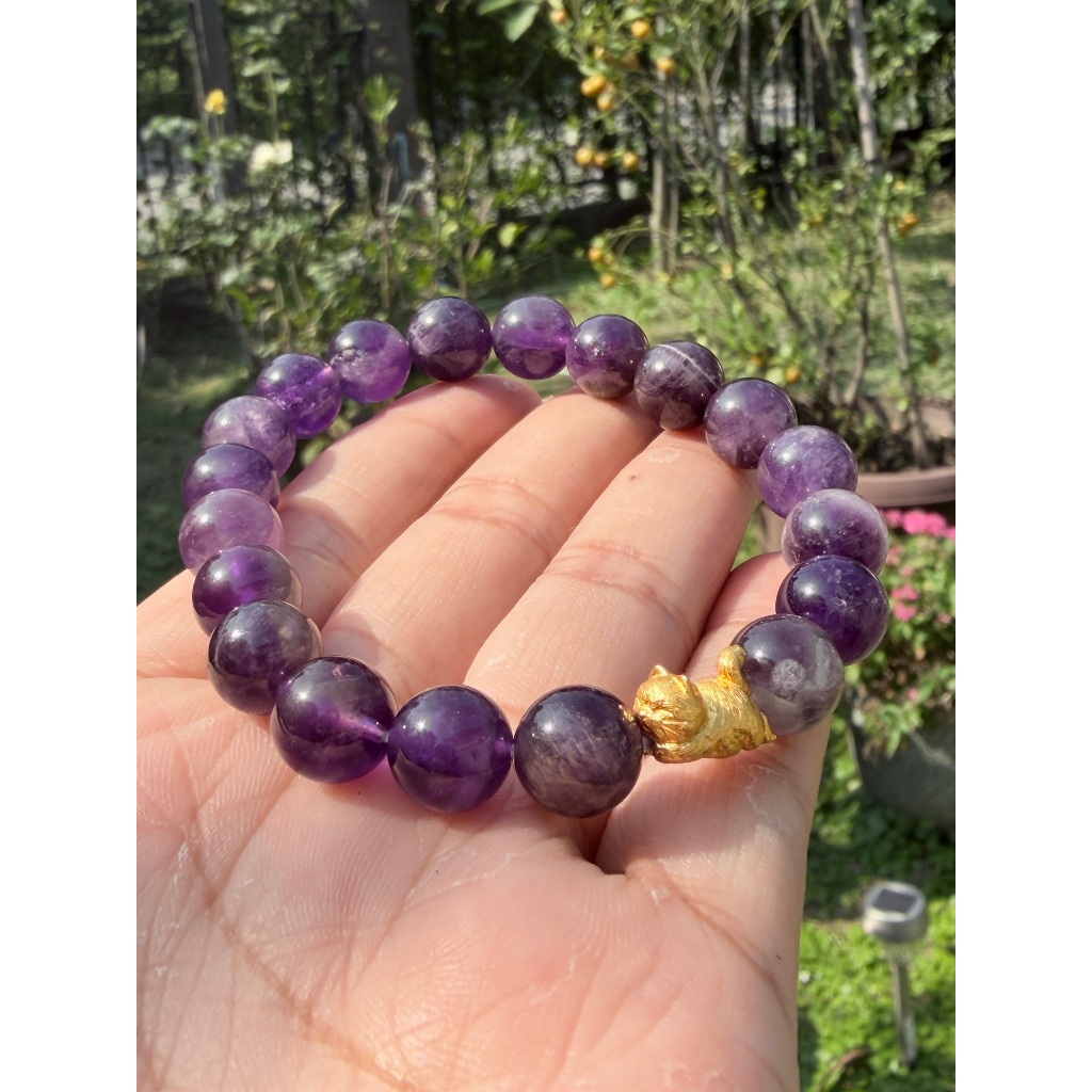 Sarisa สร้อยข้อมือ กำไลหินเสริมมงคล Amethyst DIY (อเมทิสต์)