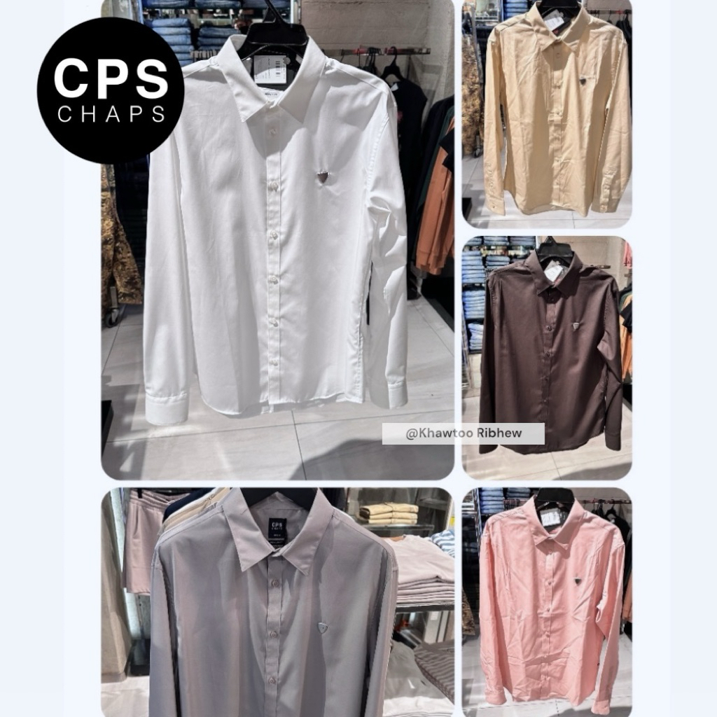 [โปรฟรีห่อของขวัญ] เสื้อเชิ้ตชายCPS Symbolic รุ่นผ้าลื่น ของแท้100%จากช็อป