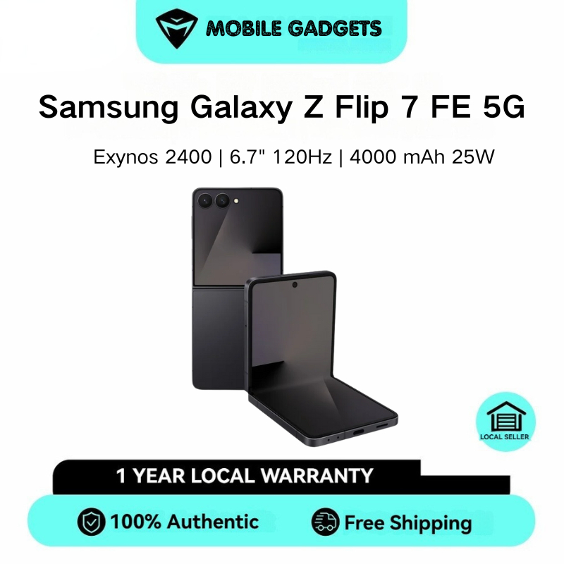 Samsung Galaxy Z Flip 7 FE 5G Nano SIM & eSIM  256GB (8GB RAM) | Exynos 2400 (4 nm) | 6.7“ 120Hz 108
