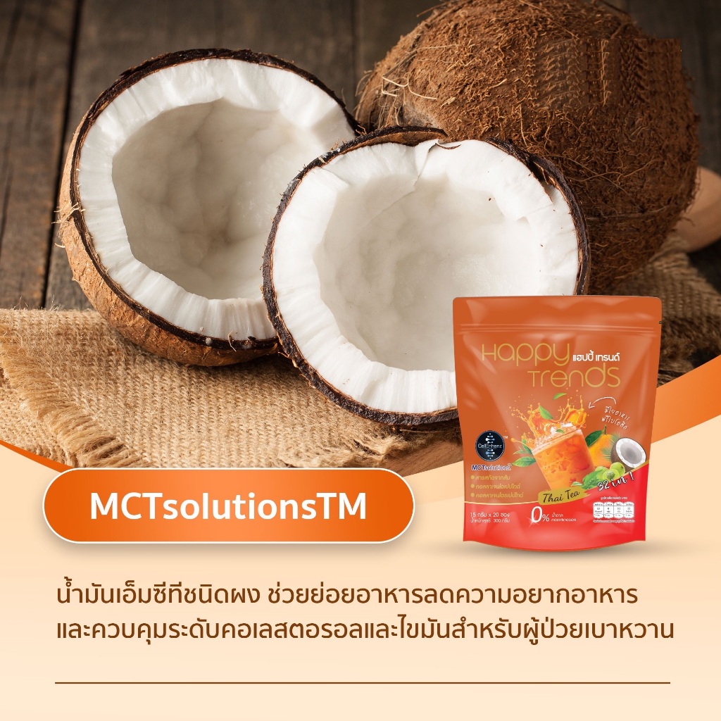 5 ถุง (ถุงละ 20 ซอง) แฮปปี้ เทรนด์ ชาไทยปรุงสำเร็จ ผสมคอลลาเจน 32in1 Happy Trends Thai Tea - รูปที่ 7