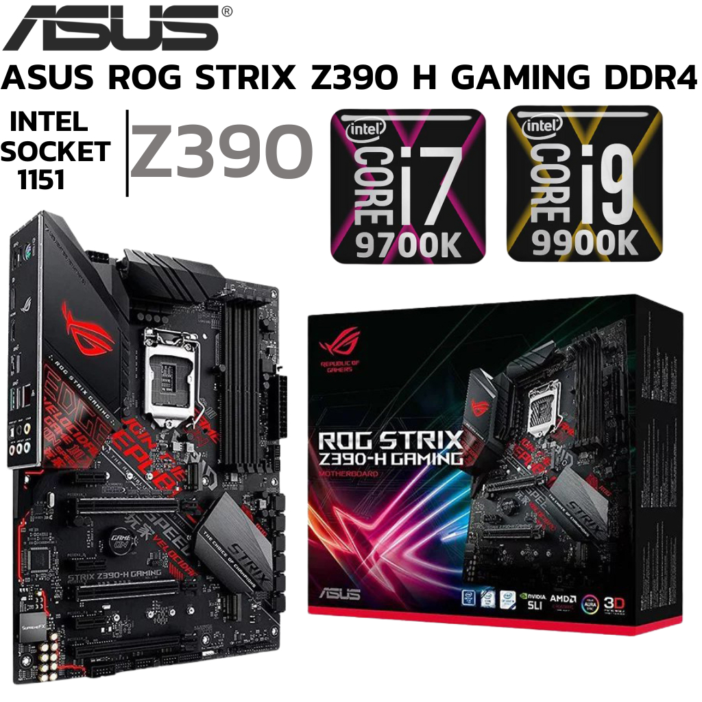 MAINBOARD (เมนบอร์ด) 1151 ASUS ROG STRIX Z390-H GAMING DDR4