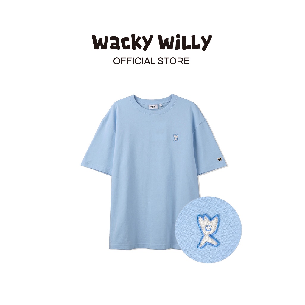 WACKY WILLY เสื้อยืดรุ่น Signature Kiky Wappen Short Sleeve T-Shirt Blue (80012OKKSSU_H5BLXX)
