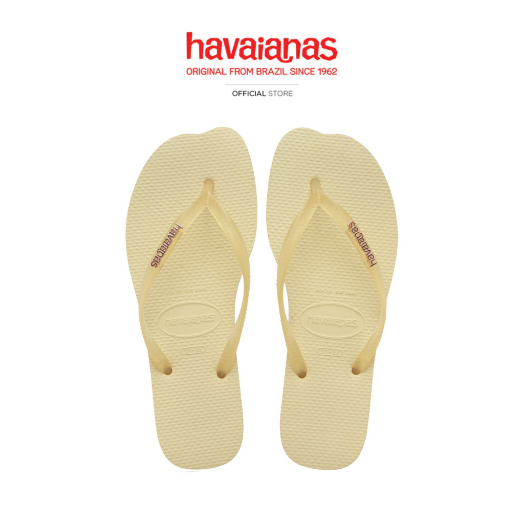 HAVAIANAS รองเท้าแตะ กันลื่น น้ำหนักเบา Slim Split BUTTER CREAM 41503989256OF_H5CMXX