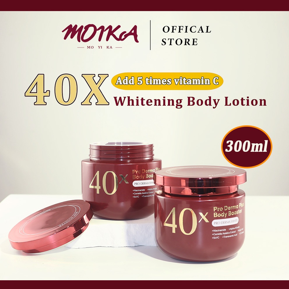 【การอัพเกรดใหม่เพิ่ม 5xVC】MOIKA ครีม 40x PRO DERMA PLUS BODY BOOSTER 300ml บูสเตอร์บำรุงผิวกาย เนื้อ