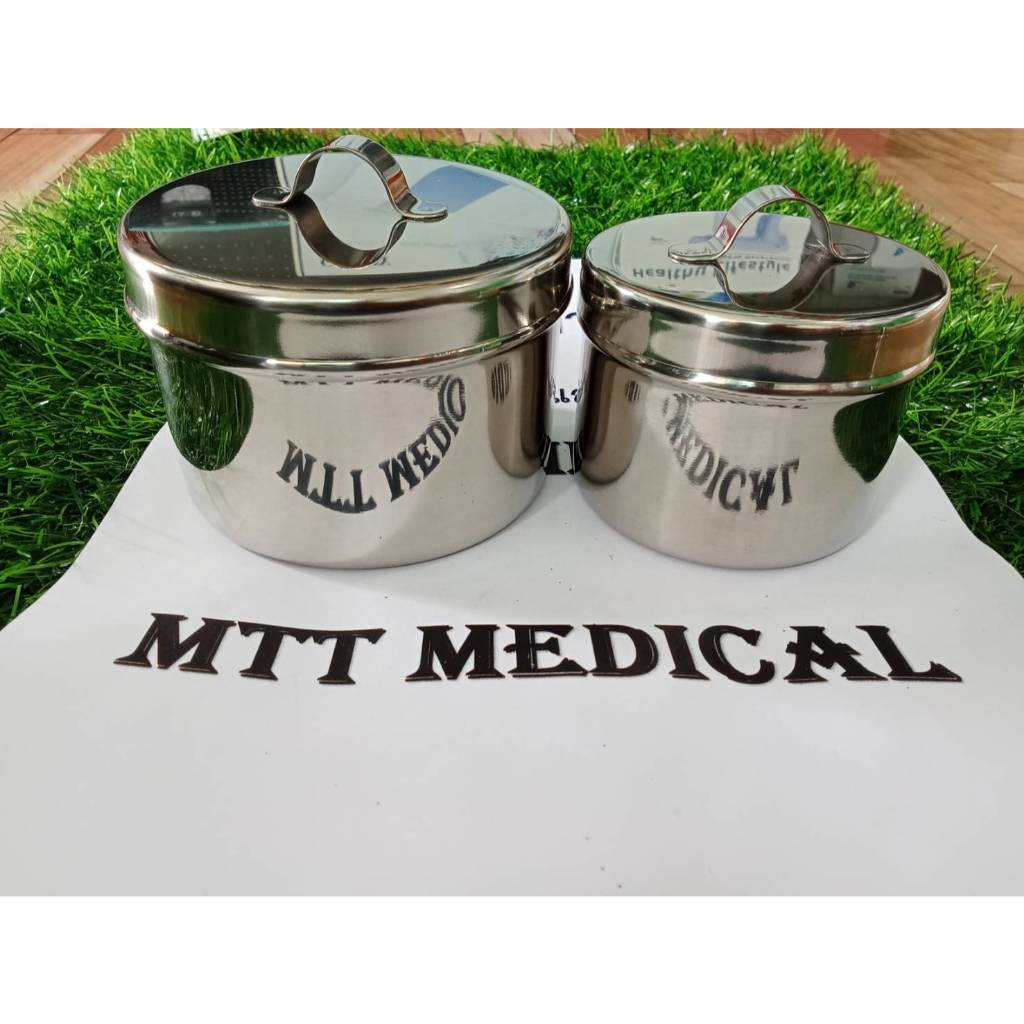 MAGNATE กระปุกสำลี / กล่องสำลี / กระปุกสแตนเลส / กล่องสแตนเลส / กล่องใส่สิ่งของ / กระปุกใส่อุปกรณ์ s