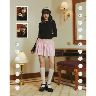 kome.offi เสื้อ2ชั้น แขนยาวแต่งกระดุม+สายเดี่ยว รุ่น Dear Komé Top